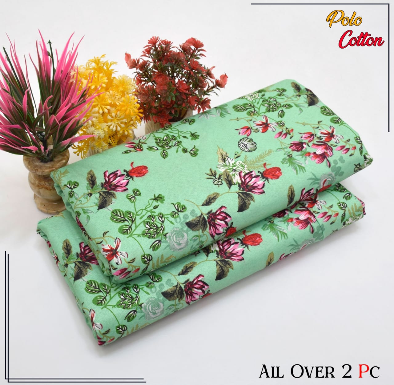 Ladies 2-Piece – Micro Polo Cotton with Floral Print