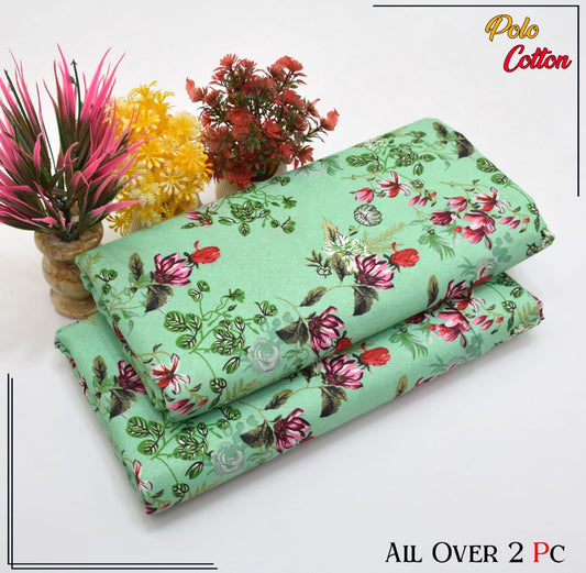 Ladies 2-Piece – Micro Polo Cotton with Floral Print