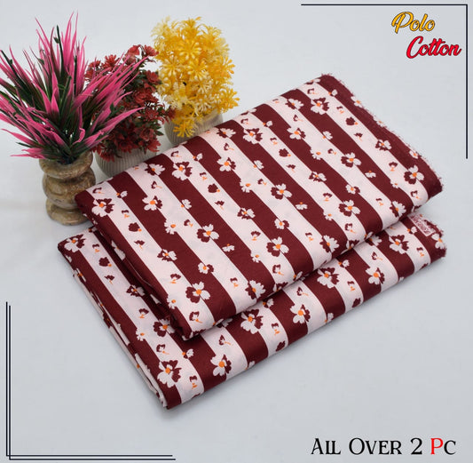 Ladies 2-Piece – Micro Polo Cotton with Floral Print