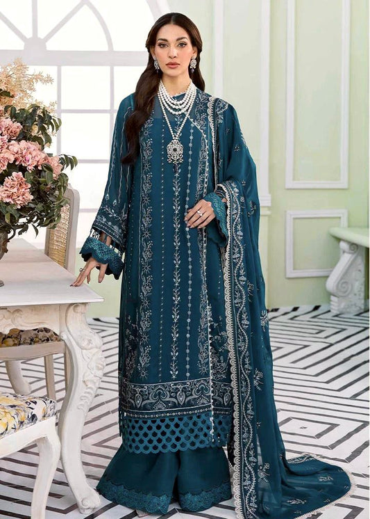 DHANAK 3 PIECE UNSTICHED FULL HEAVY EMB SUIT WITH HEAVY EMB SHAWL FOR WINTER 2025-26